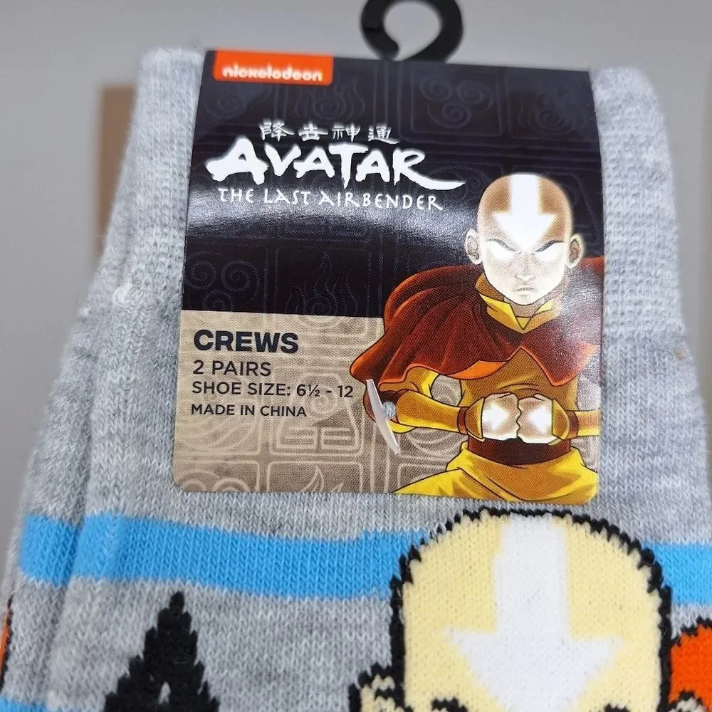 Avatar the last Airbender crew socks 2 pair